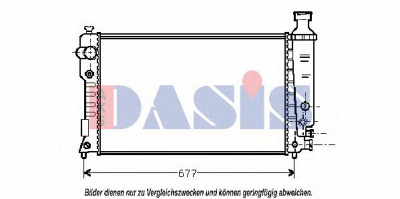 AKS DASIS 160044n -  Радиатор, охлаждение двигателя
